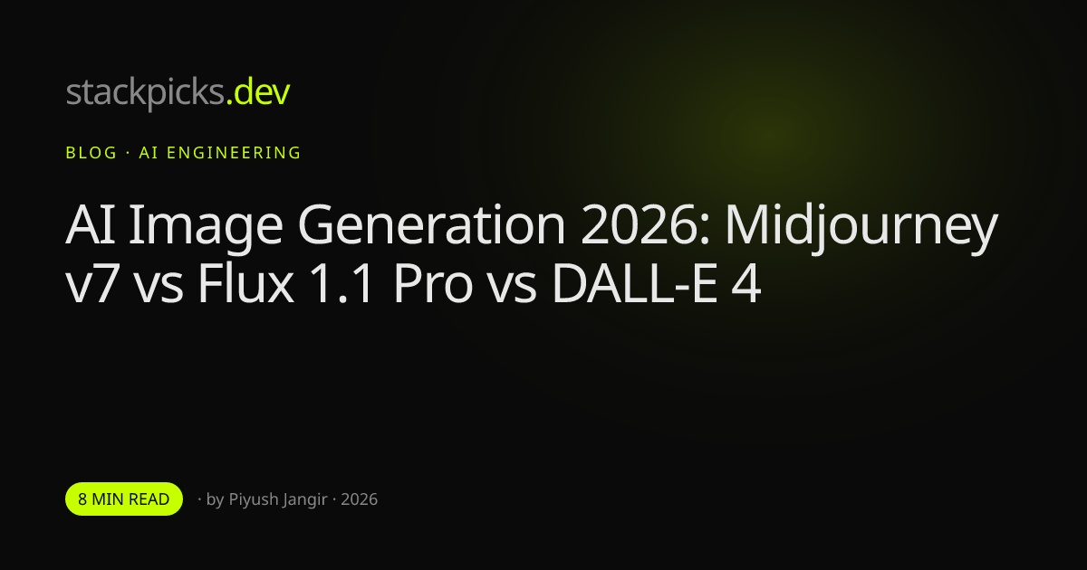 AI Image Generation 2026: Midjourney v7 vs Flux 1.1 Pro vs DALL-E 4