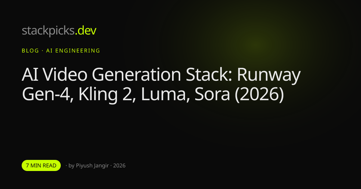 AI Video Generation Stack: Runway Gen-4, Kling 2, Luma, Sora (2026)