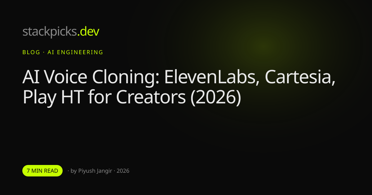AI Voice Cloning: ElevenLabs, Cartesia, Play HT for Creators (2026)