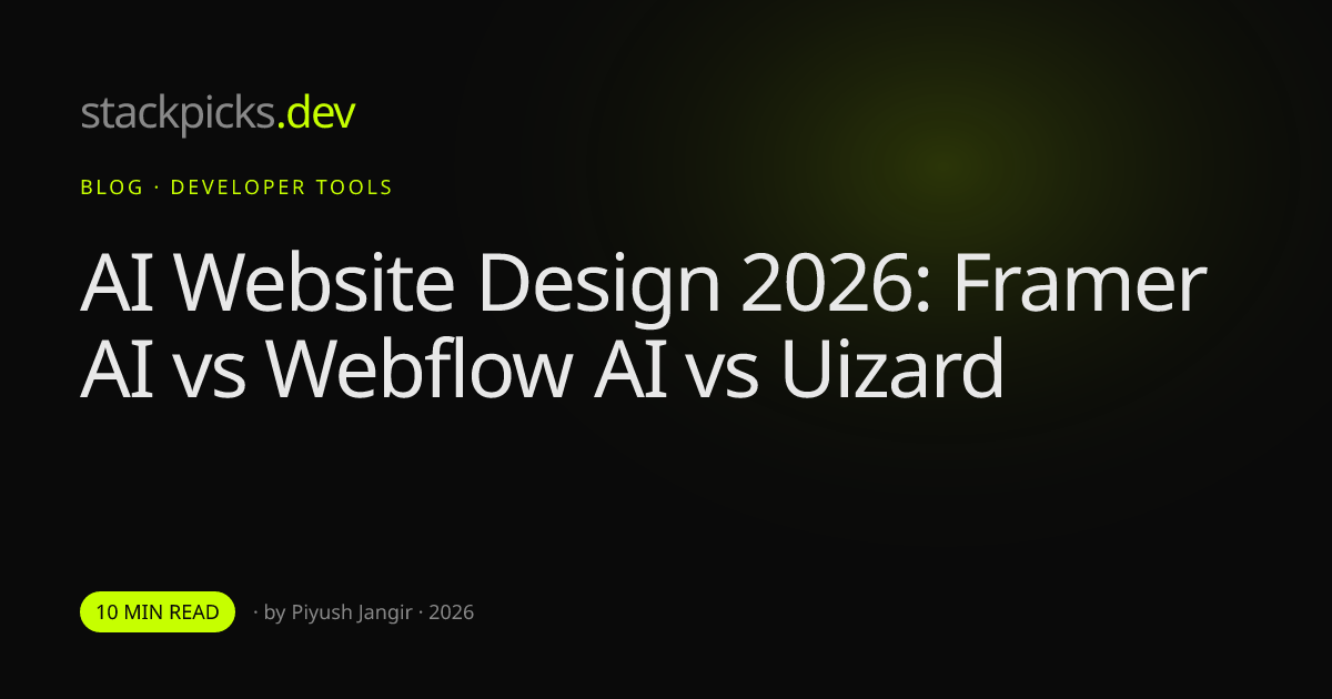AI Website Design 2026: Framer AI vs Webflow AI vs Uizard