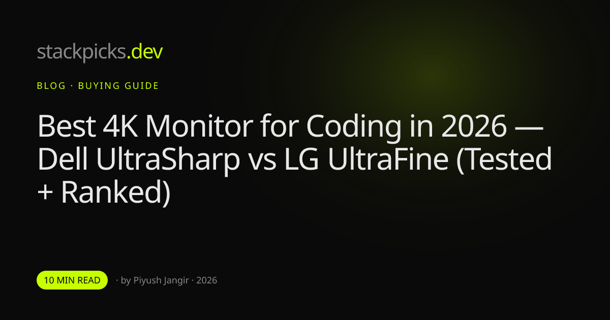 Best 4K Monitor for Coding in 2026 — Dell UltraSharp vs LG UltraFine (Tested + Ranked)