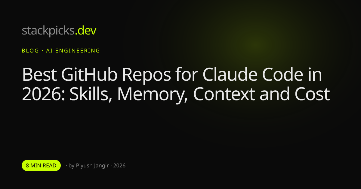 Best GitHub Repos for Claude Code in 2026: Skills, Memory, Context and Cost