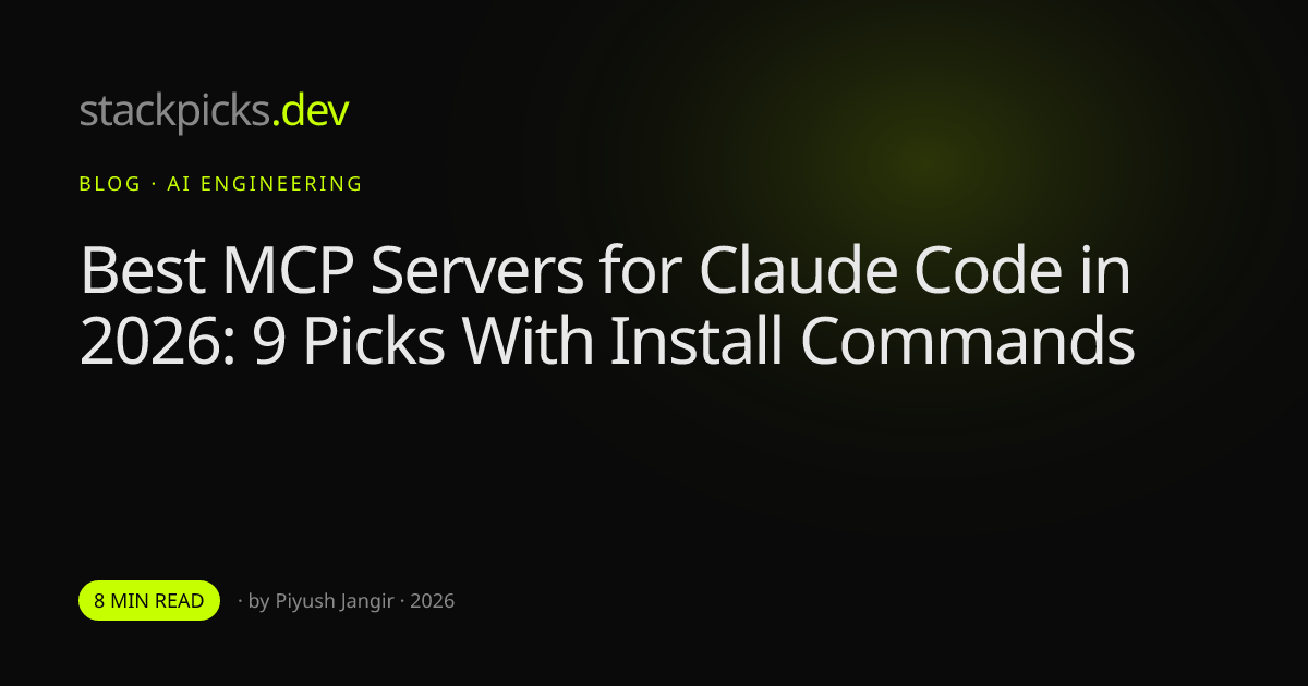 Best MCP Servers for Claude Code in 2026: 9 Picks With Install Commands