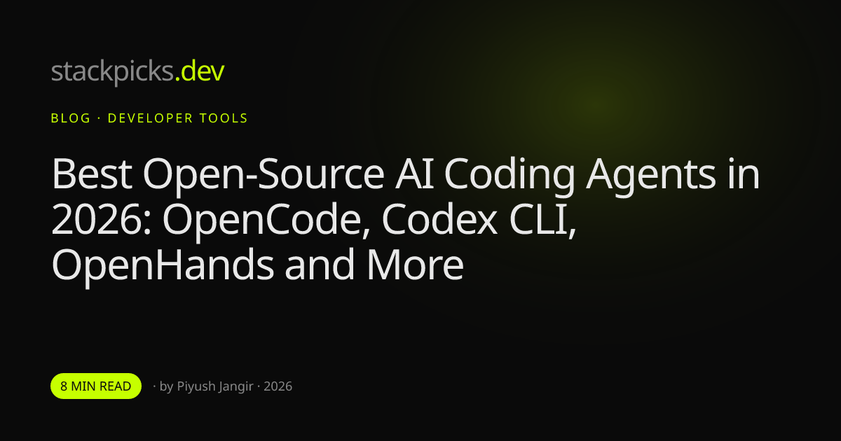 Best Open-Source AI Coding Agents in 2026: OpenCode, Codex CLI, OpenHands and More