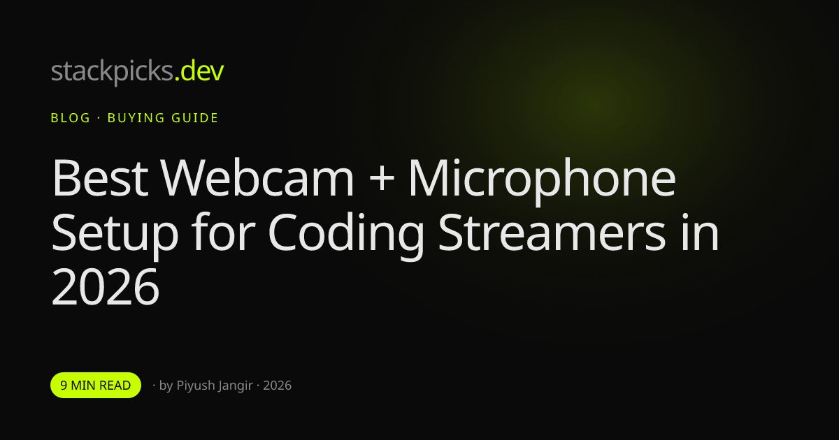 Best Webcam + Microphone Setup for Coding Streamers in 2026