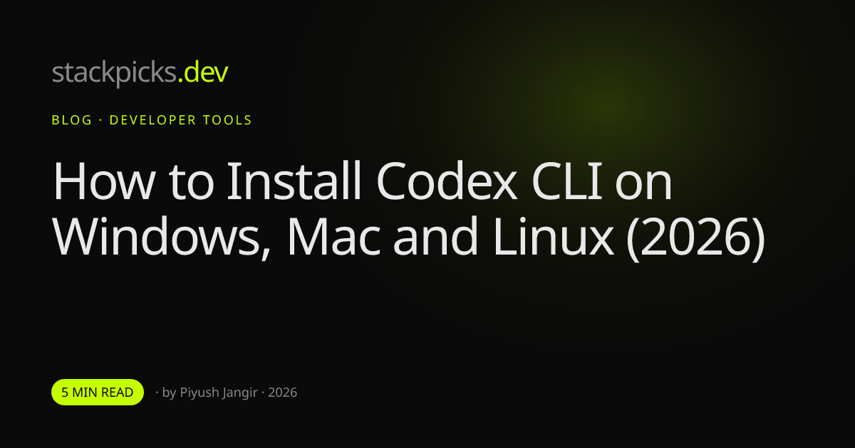 How to Install Codex CLI on Windows, Mac and Linux (2026)