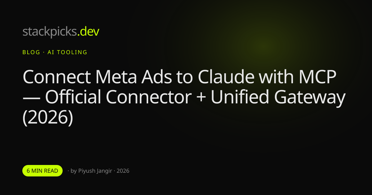 Connect Meta Ads to Claude with MCP — Official Connector + Unified Gateway (2026)