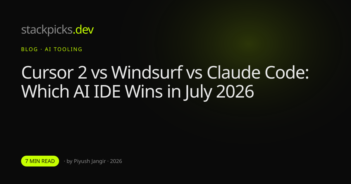 Cursor 2 vs Windsurf vs Claude Code: Which AI IDE Wins in July 2026