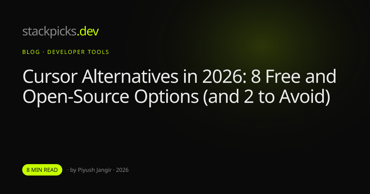 Cursor Alternatives in 2026: 8 Free and Open-Source Options (and 2 to Avoid)