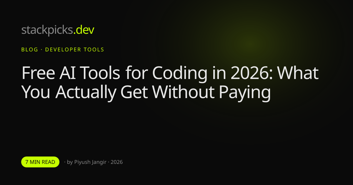 Free AI Tools for Coding in 2026: What You Actually Get Without Paying