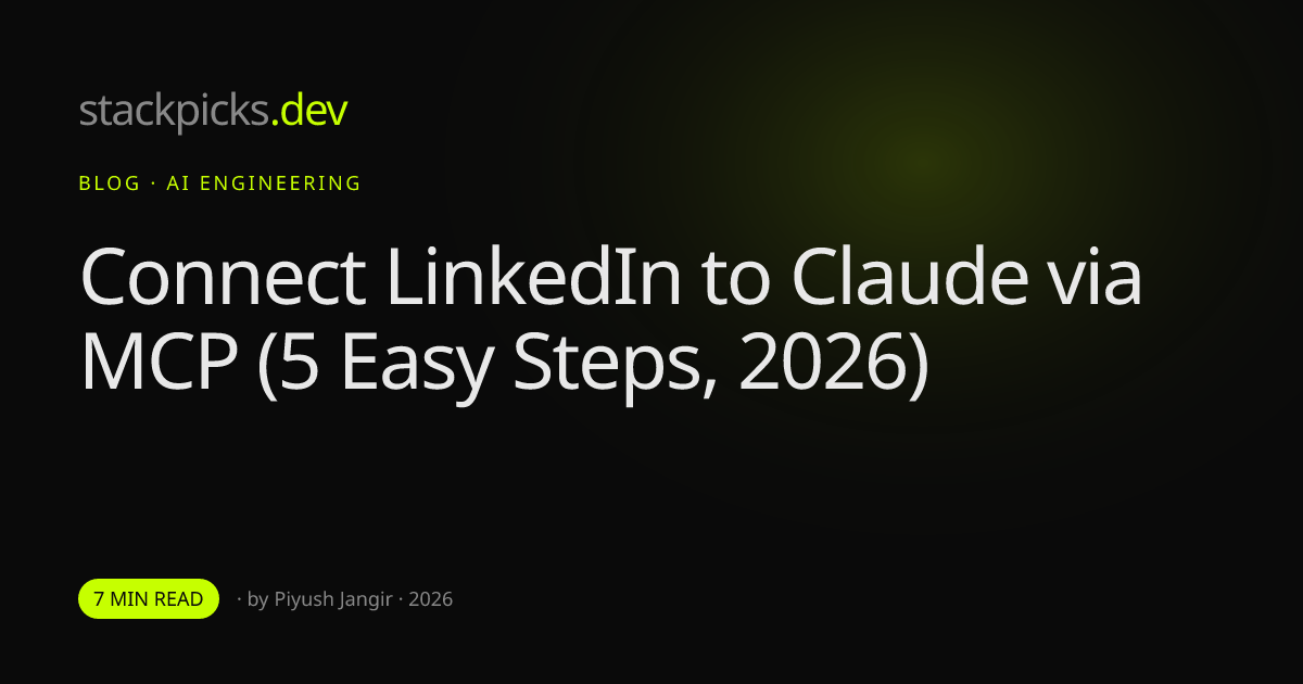 Connect LinkedIn to Claude via MCP (5 Easy Steps, 2026)