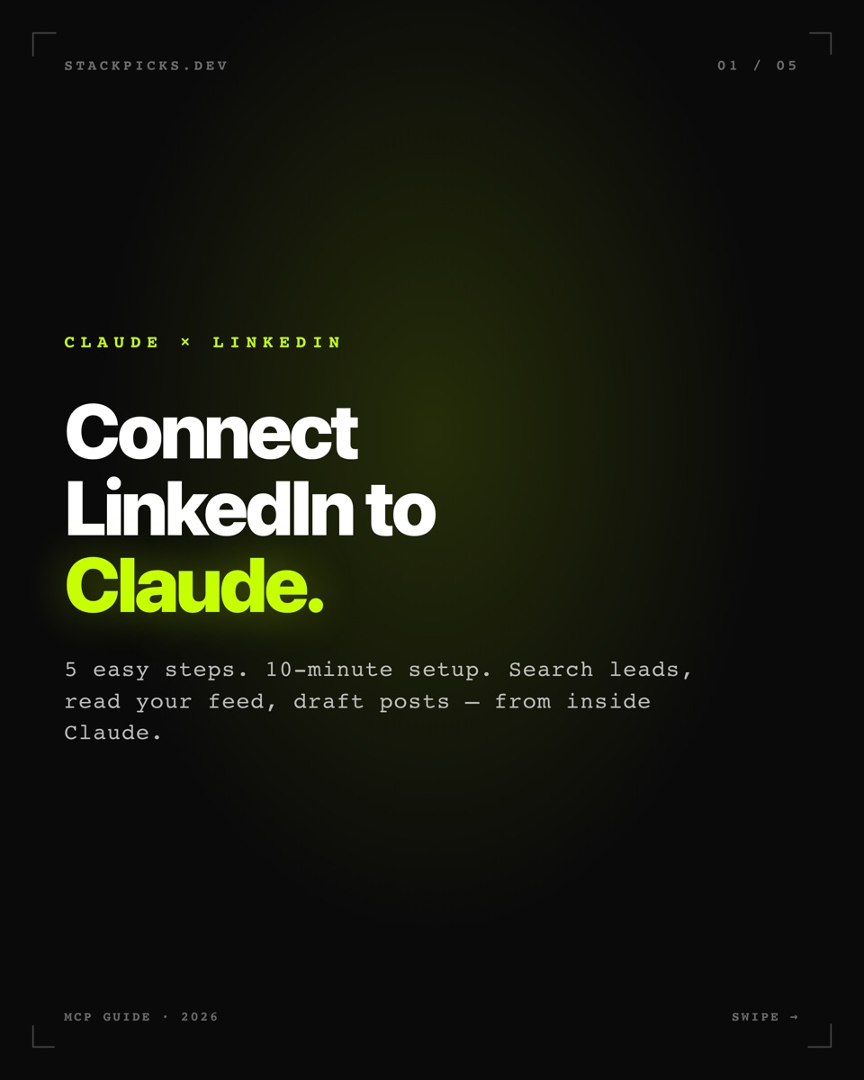 Connect LinkedIn MCP with Claude — full guide hook slide