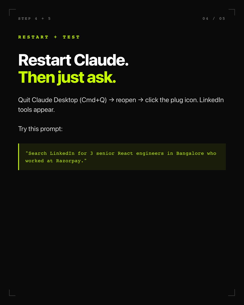 Five real LinkedIn MCP use cases — prospect research, inbox triage, content analysis, jobs, post drafts