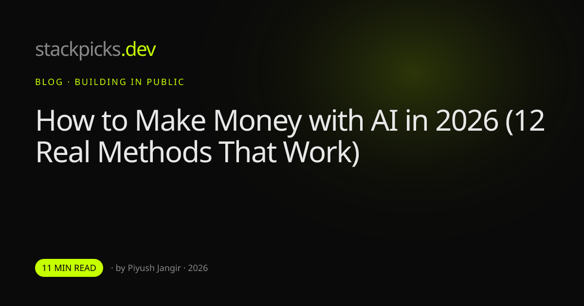 How to Make Money with AI in 2026 (12 Real Methods That Work)