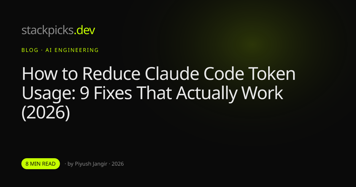 How to Reduce Claude Code Token Usage: 9 Fixes That Actually Work (2026)