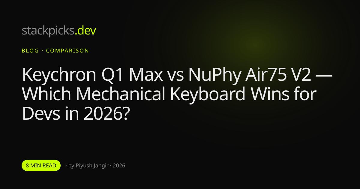 Keychron Q1 Max vs NuPhy Air75 V2 — Which Mechanical Keyboard Wins for Devs in 2026?