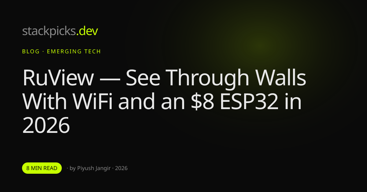 RuView — See Through Walls With WiFi and an $8 ESP32 in 2026