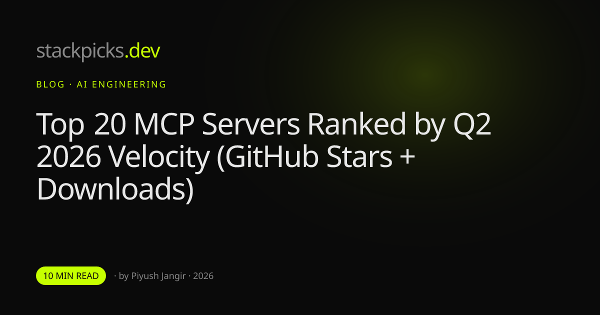 Top 20 MCP Servers Ranked by Q2 2026 Velocity (GitHub Stars + Downloads)