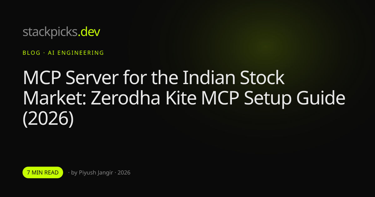 MCP Server for the Indian Stock Market: Zerodha Kite MCP Setup Guide (2026)